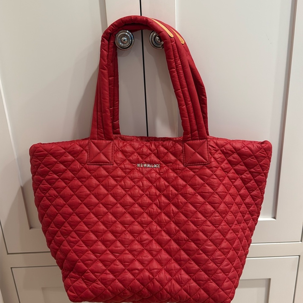 MZ Wallace Metro Medium Quilted Tote, Red